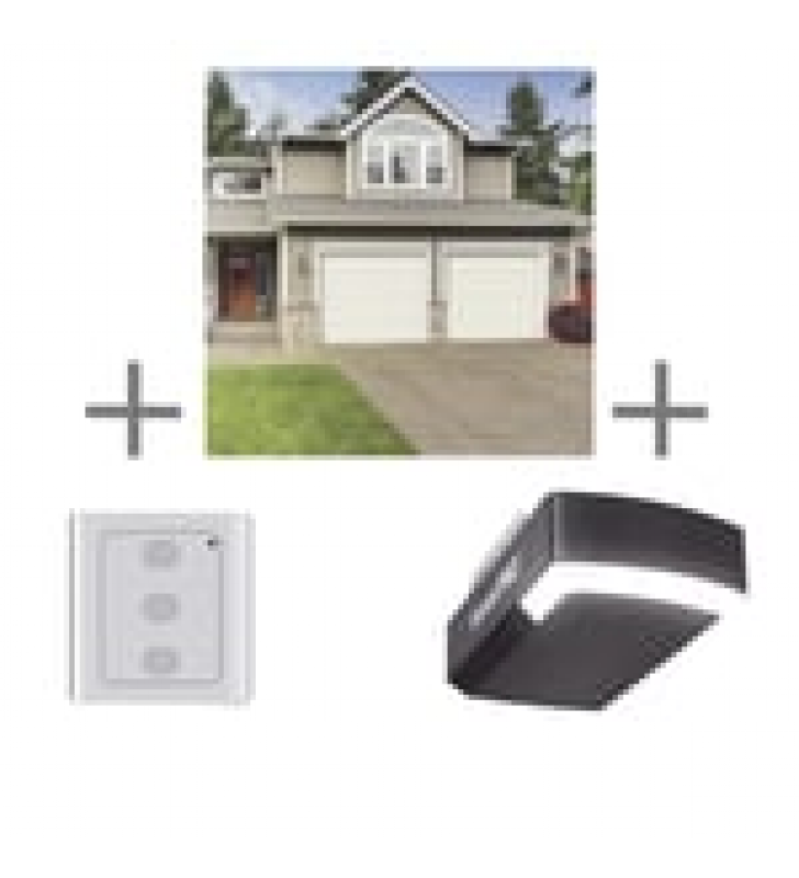 KIT COMPLETO PUERTA GARAGE207 / LISA / COLOR BLANCO / INSULADA / INCLUYE MOTOR FS1000SPEED / 1/2HP / FUERTE/SILENCIOSO/LUZ LED/MOTOR DC .