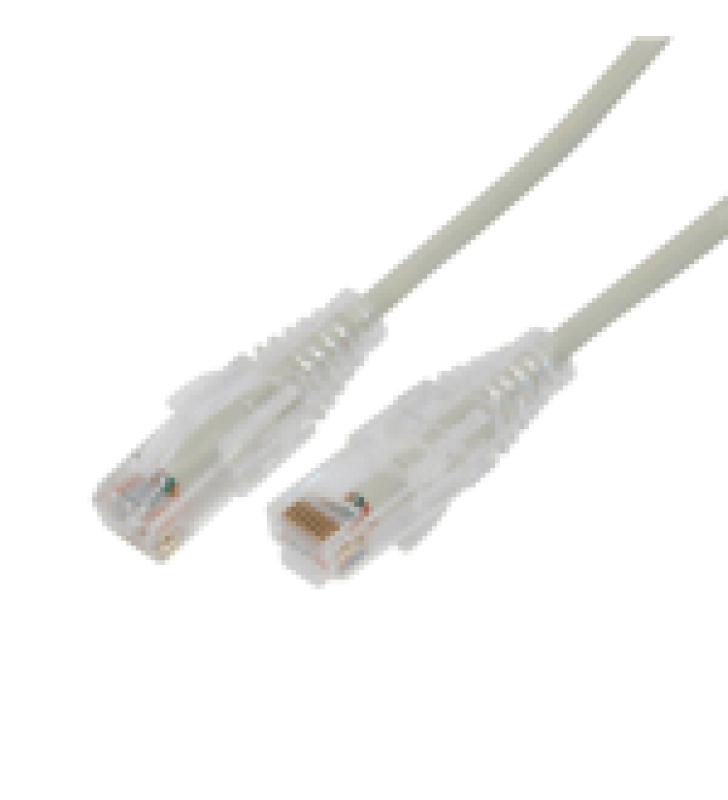 CABLE DE PARCHEO SLIM UTP CAT6A - 0.5 M GRIS, DIAMETRO REDUCIDO (28 AWG)