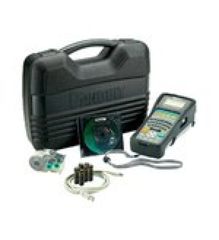 KIT DE IMPRESORA ETIQUETADORA, PARA IDENTIFICACION DE CABLES, COMPONENTES Y EQUIPOS DE SEGURIDAD, CON TECLADO QWERTY, DE TRANSFERENCIA TERMICA, CON ADAPTADOR AC