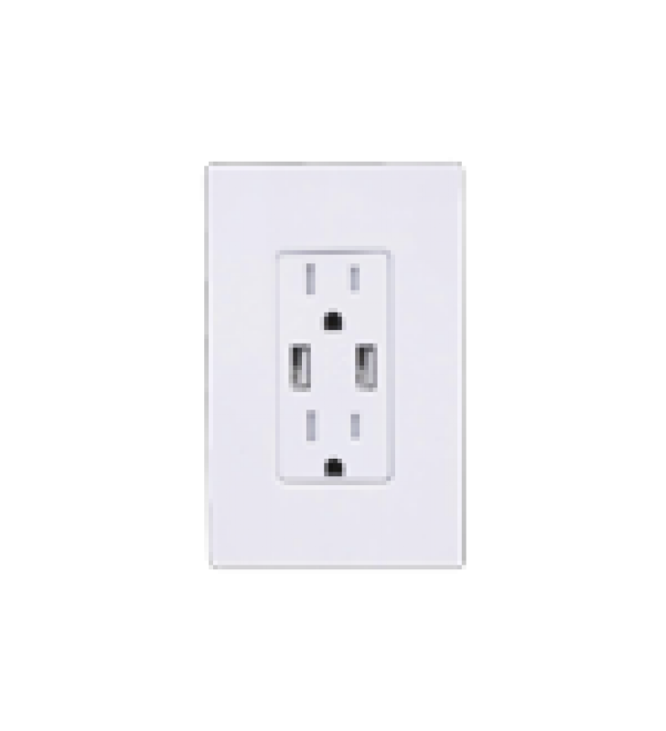 TOMACORRIENTE CON USB DUPLEX 15A