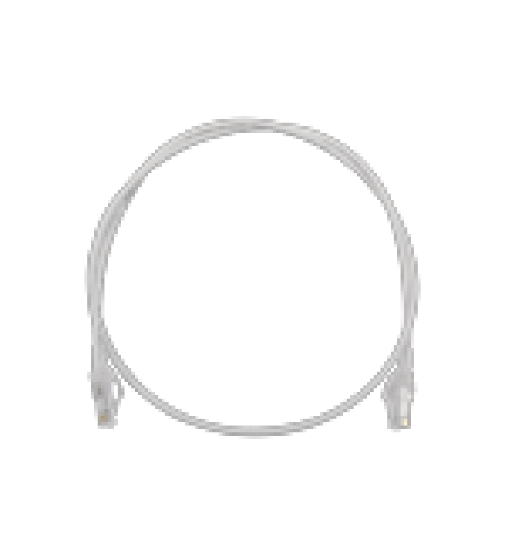 PATCH CORD MC6 MODULAR CAT6 UTP, CM/LS0H, 3FT, COLOR BLANCO, DIAMETRO REDUCIDO (28AWG)