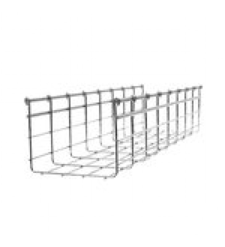 CHAROLA TIPO MALLA 116/300 MM, CON ACABADO ELCTRO ZINC,  HASTA 553 CABLES CAT6, TRAMO 3 M