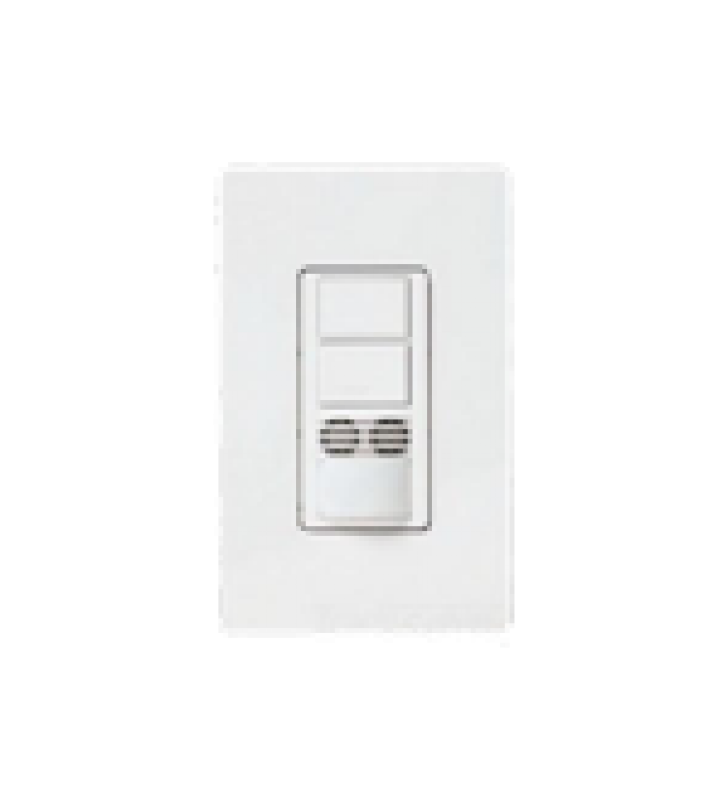 INTERRUPTOR CON SENSOR DE OCUPACION, DOBLE TECNOLOGIA PARA DETECCION DE MOVIMIENTO, COLOR BLANCO