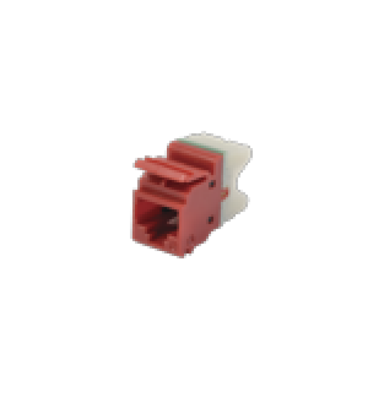 JACK MAX UTP CATEGORIA 6, ESTILO 110, MONTAJE PLANO, COLOR ROJO