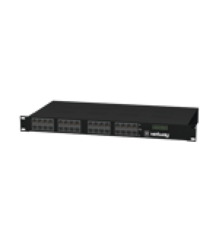 MIDSPAN DE 16 PUERTOS, MONTAJE EN RACK DE 19. OFRECE ALIMENTACION POE A LOS DISPOSITIVOS ALCANZANDO DISTANCIAS DE HASTA 600M.