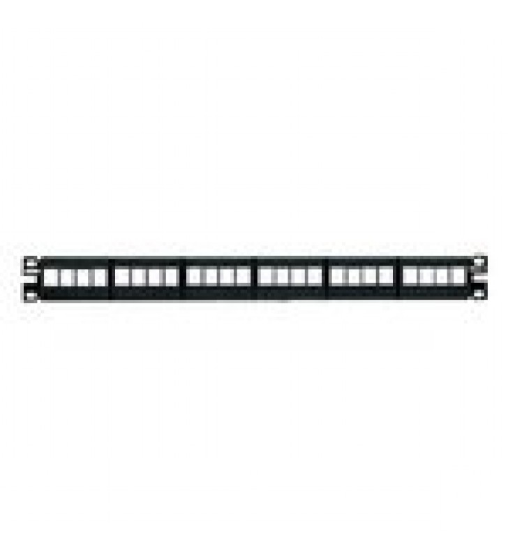 PANEL DE PARCHEO MODULAR KEYSTONE (SIN CONECTORES), DE 24 PUERTOS, IDENTIFICACION CON ETIQUETA ADHESIVA,  1UR