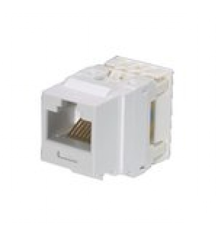 CONECTOR JACK ESTILO 110 (DE IMPACTO), TIPO KEYSTONE, CATEGORIA 6, DE 8 POSICIONES Y 8 CABLES, COLOR MARFIL