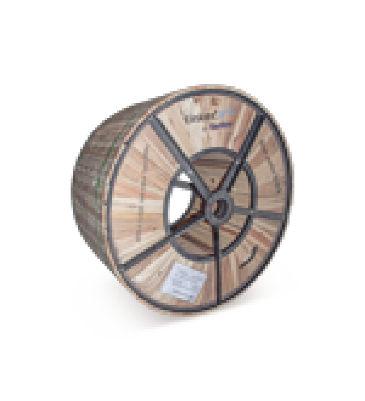 CARRETE DE 4 KM DE FIBRA OPTICA AEREA (ADSS) G.652D ARMADA ANTI ROEDOR, DIELECTRICA, MONOMODO 6 HILOS, SPAN 200