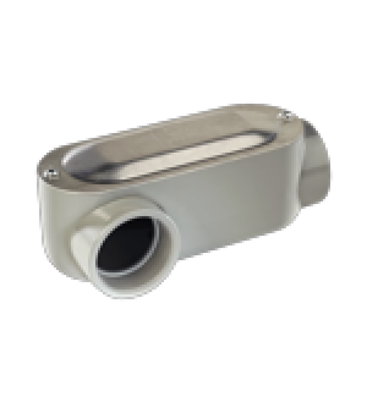 CAJA OVAL ROSCADA TIPO OLR DE 2 (50.8 MM) INCLUYE TAPA Y TORNILLOS.