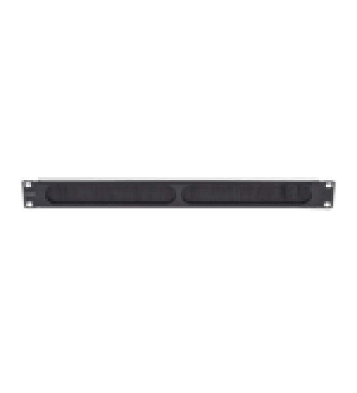 TAPA CIEGA PARA RACK DE 19IN, TIPO CEPILLO DE NYLON, PARA PASO DE CABLES Y MEJOR MANEJO TERMICO, COLOR NEGRO, 1UR