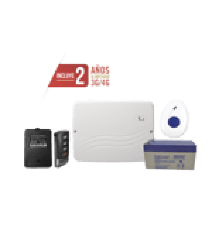 KIT DE PANEL DE ALARMA HIBRIDO 4G LTE CON BOTON DE PANICO Y DETECCION DE CAIDAS INALAMBRICO, INCLUYE SIM CON 2 ANOS DE DATOS Y APP GRATIS