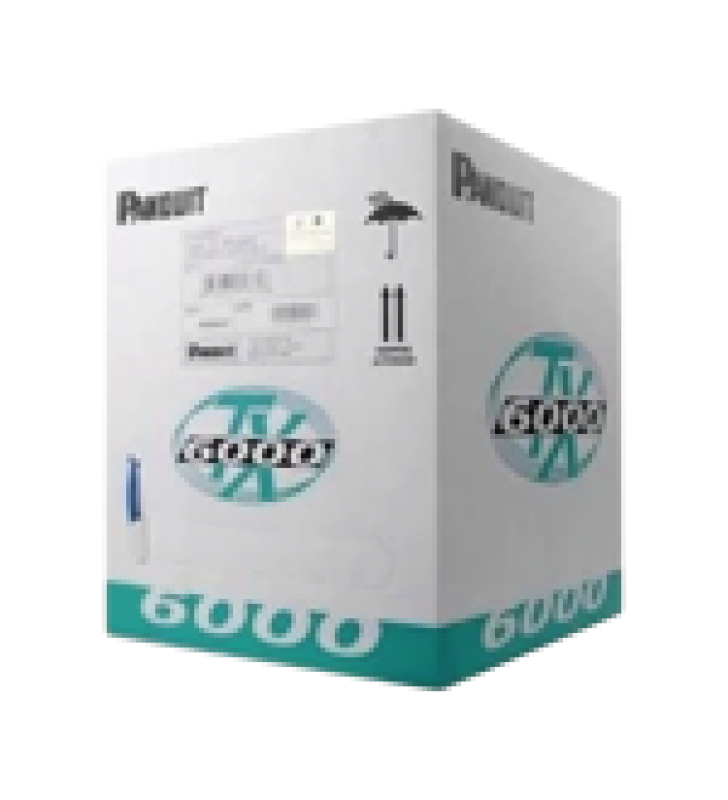 BOBINA DE CABLE UTP 305 M. DE COBRE, TX6000? PANNET, REELEX, AMARILLO, CATEGORIA 6 MEJORADO (23 AWG), PVC (CM), DE 4 PARES