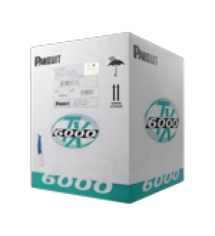 BOBINA DE CABLE UTP 305 M. DE COBRE, TX6000? PANNET, REELEX, AZUL, CATEGORIA 6 MEJORADO (23 AWG), LSZH (BAJO HUMO, CERO HALOGENOS), DE 4 PARES