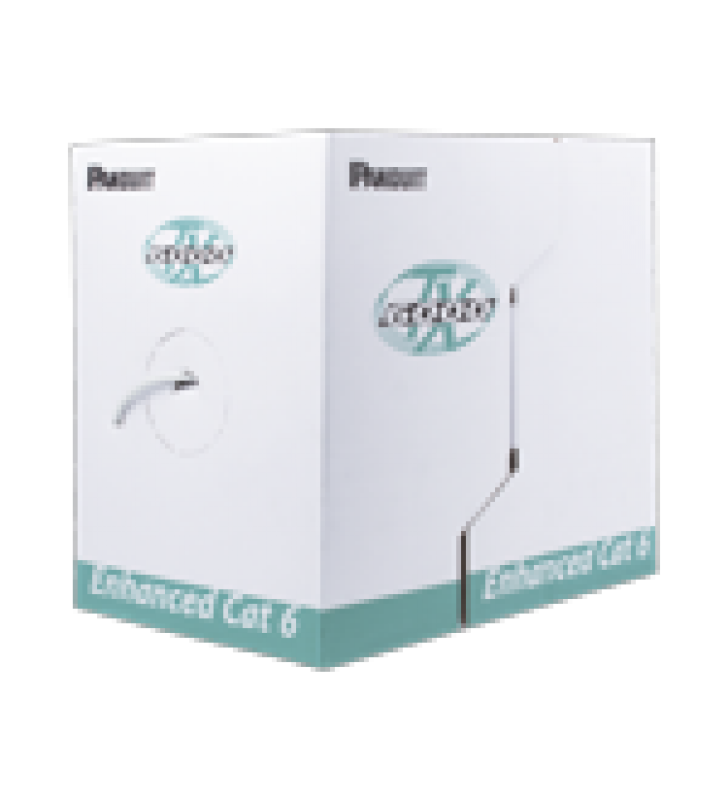 BOBINA DE CABLE UTP 305 M. DE COBRE, TX6000? PANNET, REELEX, GRIS, CATEGORIA 6 MEJORADO (23 AWG), PVC (CMR, RISER), DE 4 PARES