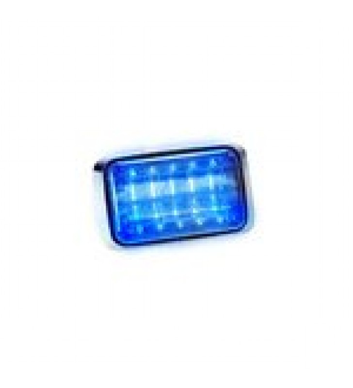 LUZ DE ADVERTENCIA QUADRAFLARE LED CON FLASHER INTEGRADO Y MICA TRANSPARENTE, COLOR AZUL LUZ DE ADVERTENCIA QUADRAFLARE LED CON FLASHER INTEGRADO Y MICA TRANSPARENTE, COLOR AZUL
