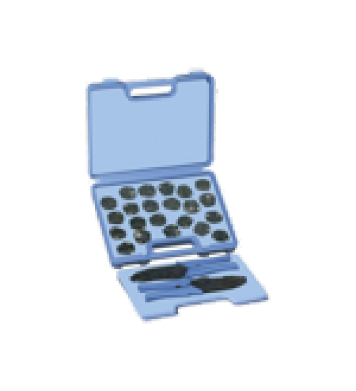 KIT EN ESTUCHE DE PLASTICO CON 17 MUELAS, 10 PARA INSTALAR EN CABLE COAXIAL Y 7 PARA TERMINALES, INCLUYE 2 PINZAS RFA-4005-20.