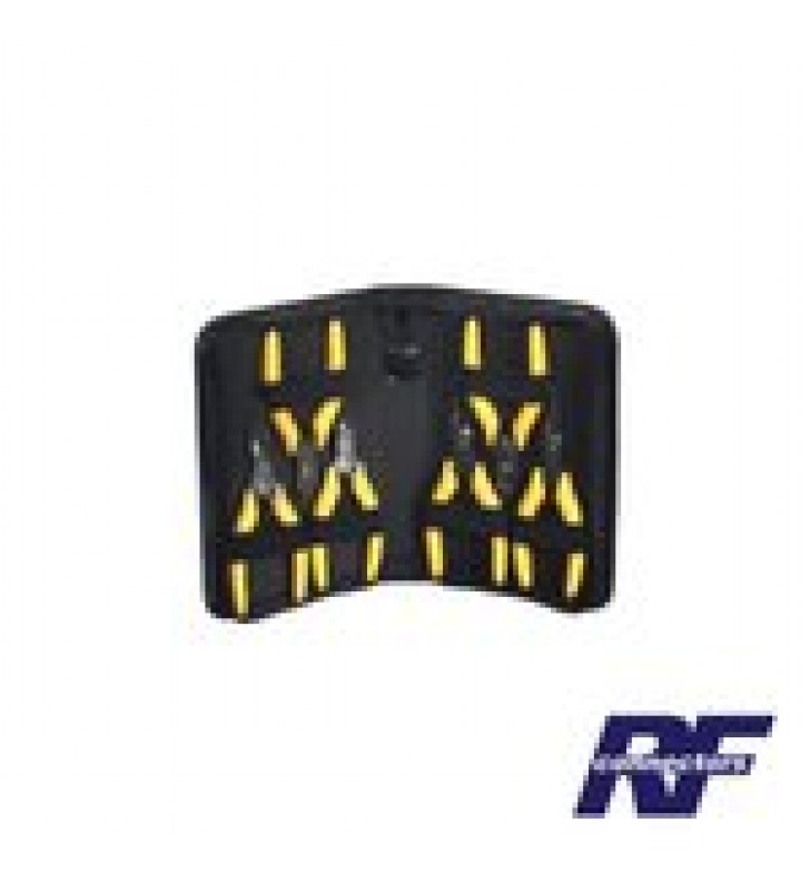 JUEGO DE 6 PIEZAS. (INCLUYE 4 DIFERENTES PINZAS DE PUNTA ASERRADA, UNA DE CORTE AL RAZ Y OTRA DE CORTE CON RETEN PARA LA REBABA).