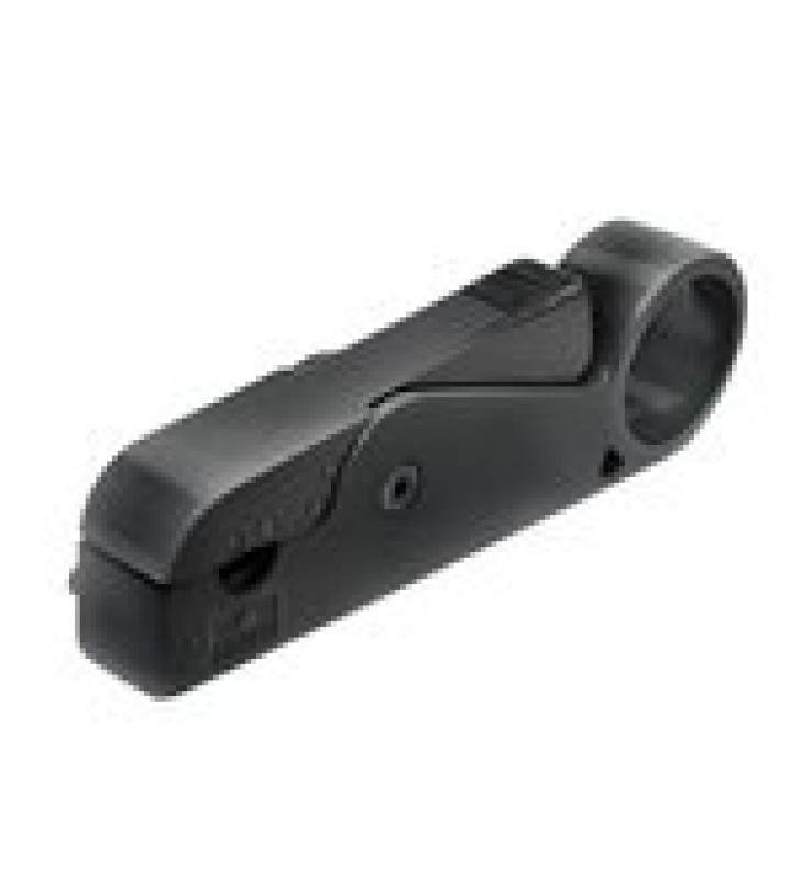 HERRAMIENTA MANUAL PARA DESFORRAR CABLES TIPO RG-8/U, CON AJUSTE DE POSICION DE NAVAJAS  PARA UNA ALTA PRECISION EN EL CORTE, SEGUN SEA EL DIAMETRO DEL CABLE