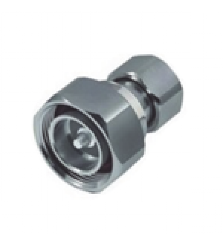 ADAPTADOR EN LINEA DE CONECTOR DIN 7-16 MACHO A 4.3-10 MACHO, BRONCE BLANCO/ PLATA/ TEFLON.