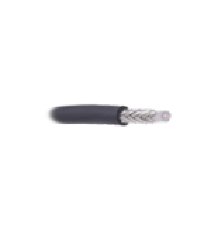 RETAZO DE 1 METRO DE CABLE CON BLINDAJE DE MYLAR ALUMINIZADA Y MALLA DOBLE BLINDAJE + DE 90% DE COBRE ESTANADO, AISLAMIENTO DE POLIETILENO SEMI-SOLIDO.