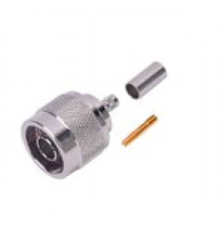 CONECTOR N MACHO INVERSO DE ANILLO PLEGABLE PARA CABLES RG-58/U, RG-142/U.
