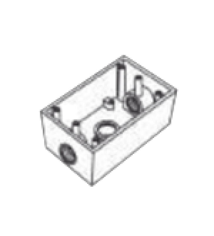 CAJA CONDULET FS DE 1 (25.4 MM ) CON TRES BOCAS UNA ARRIBA Y UNA ATRAS A PRUEBA DE INTEMPERIE.