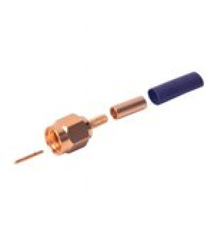 CONECTOR SMA MACHO DE ANILLO PLEGABLE PARA CABLES RG-174/U, 8216, ORO/ ORO/ TEFLON.