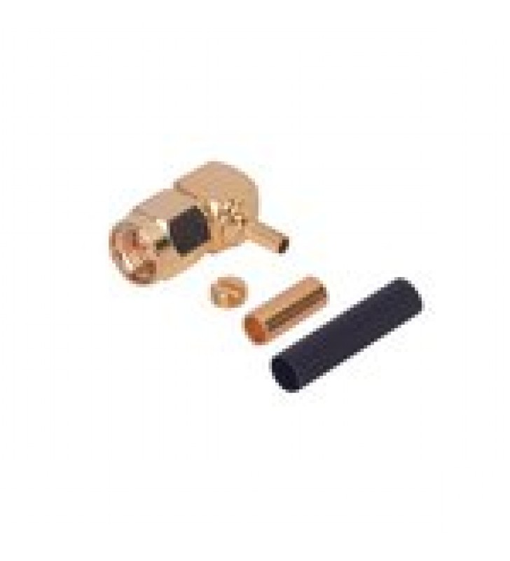 CONECTOR SMA MACHO EN ANGULO RECTO PARA RG-174/U, GRUPO B, ORO/ ORO/ TEFLON.