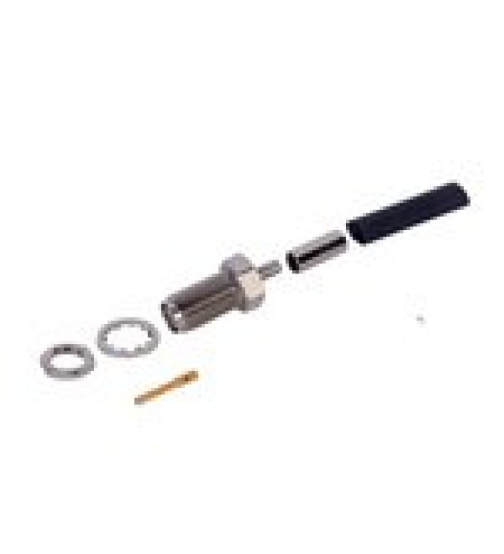 CONECTOR SMA HEMBRA, MONTAJE CHASIS EN D PLANO, DE ANILLO PLEGABLE PARA RG-174/U.