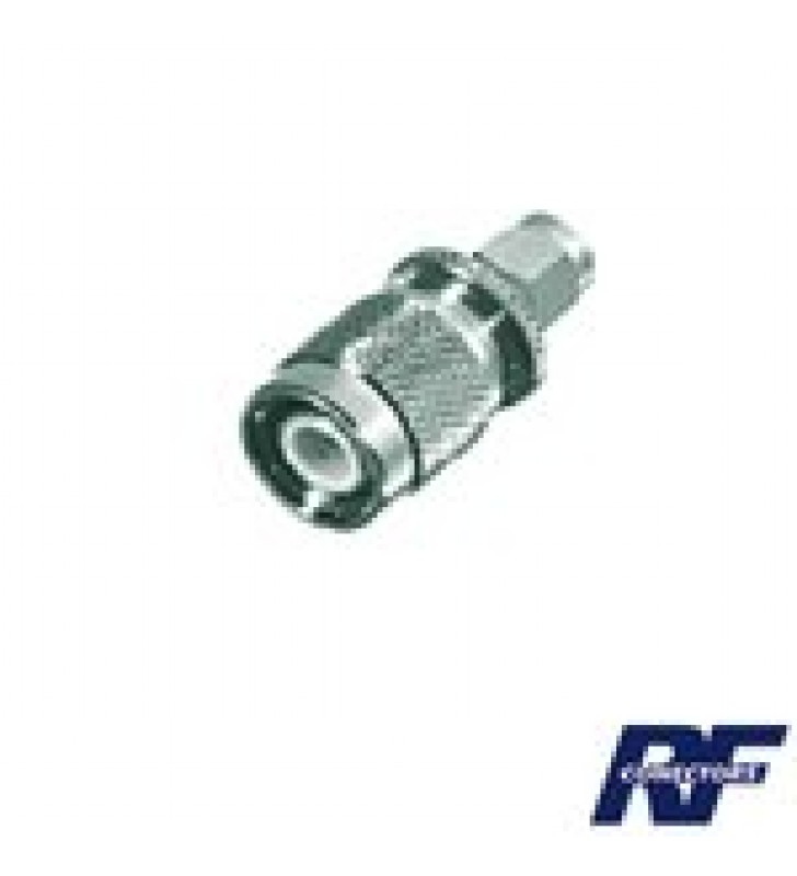 ADAPTADOR EN LINEA, DE CONECTOR SMA MACHO A TNC MACHO, NIQUEL/ ORO/ TEFLON.