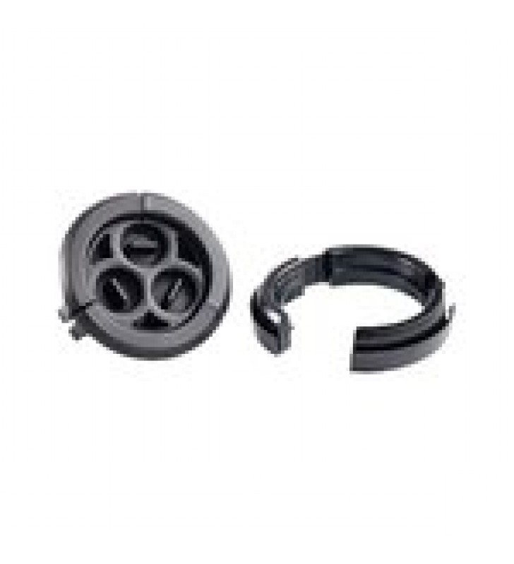 BOTA PASAMURO DE 4. INCLUYE 3 ORIFICIOS PARA CABLES COAXIALES DE 1-1/4