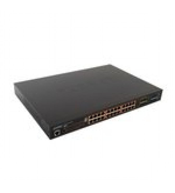 SWITCH ADMINISTRABLE L2+ STACK DE 24 PUERTOS POE+ 802.3AT + 2 PUERTOS 10G SFP /440W