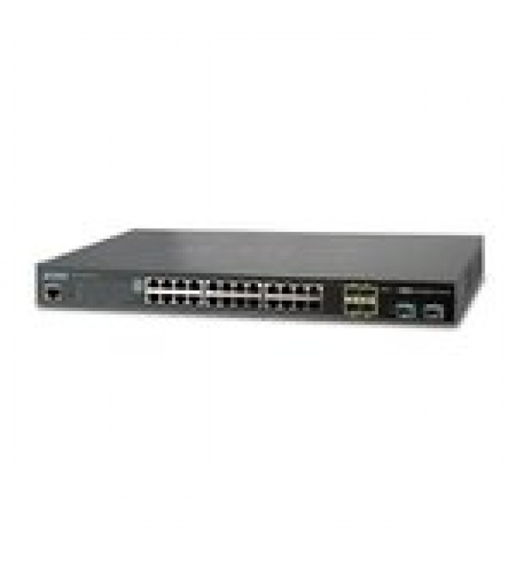 SWITCH DE ACCESO STACK CAPA 2+ DE 24 PUERTOS + 4 COMPARTIDOS TP/SFP + 2 PUERTOS 10G SFP+  STACK