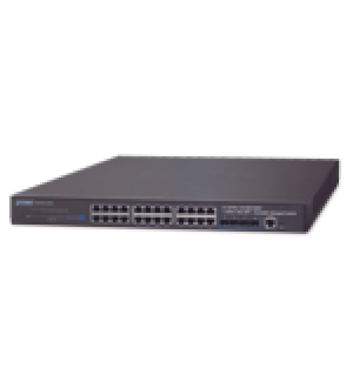 SWITCH ADMINISTRABLE CAPA 3, 24-PUERTOS 10/100/1000T + 4-PUERTOS 10G SFP+, APILABLE