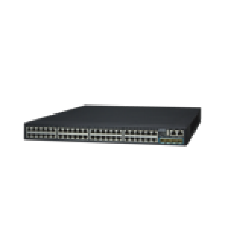 SWITCH ADMINISTRABLE STACKEABLE CAPA 3, 48 PUERTOS 10/100/1000T, 4 PUERTOS 10G SFP+