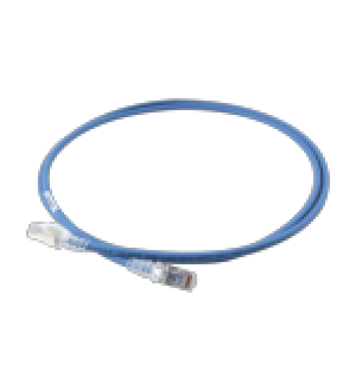 PATCH CORD SKINNY CAT6A BLINDADO S/FTP, 5FT, DIAMETRO REDUCIDO 28 AWG, COLOR AZUL