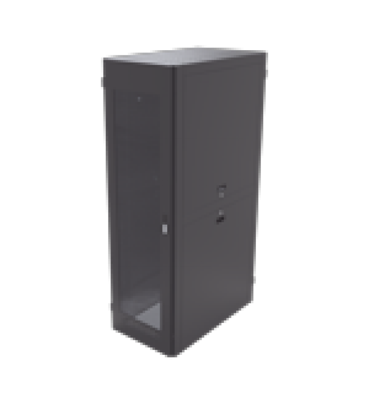 GABINETE PARA TELECOMUNICACIONES RACK ESTANDAR DE 19, 42UR, 600 MM ANCHO X 1000 MM PROFUNDIDAD. FABRICADO EN ACERO.