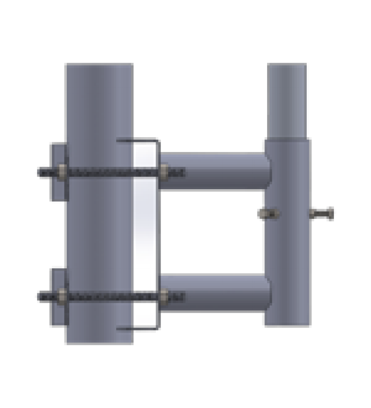ADAPTADOR PARA COLOCAR MASTIL (TUBO) A POSTE RECTO.