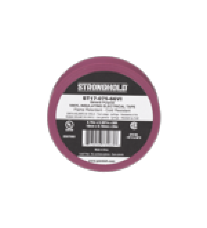 CINTA ELECTRICA PARA AISLAR, DE PVC, USO GENERAL, GROSOR DE 0.18MM (7 MIL), ANCHO DE 19MM, Y 20.12M DE LARGO, COLOR VIOLETA