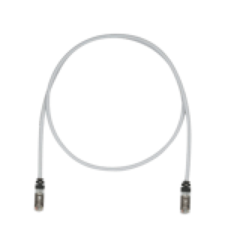PATCH CORD CAT6A, BLINDADO S/FTP, CM/LS0H, 15FT, COLOR GRIS