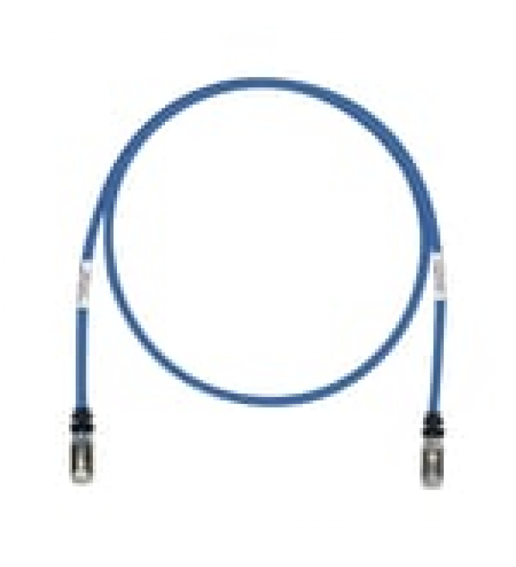 PATCH CORD CAT6A, BLINDADO S/FTP, CM/LS0H, 2FT, COLOR AZUL