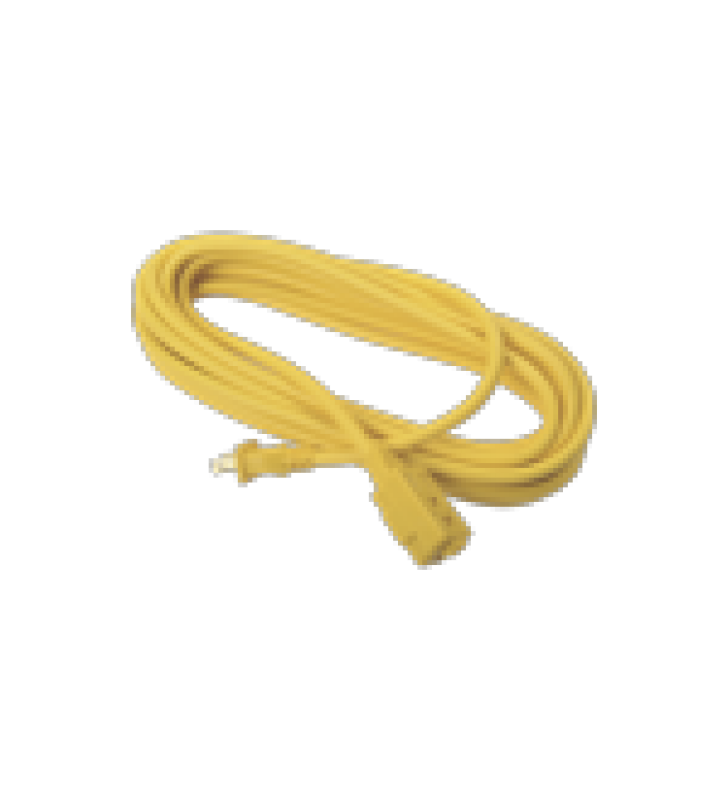 EXTENSION ELECTRICA DE USO RUDO 6 METROS, (127VCA/ 10A MAXIMO) CLAVIJA 2 PATAS CON 3 SALIDAS COLOR AMARILLA.