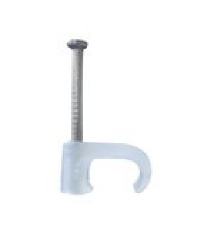 GRAPA PARA CABLE PLANO DE 3MM COLOR TRANSPARENTE (100PZS)