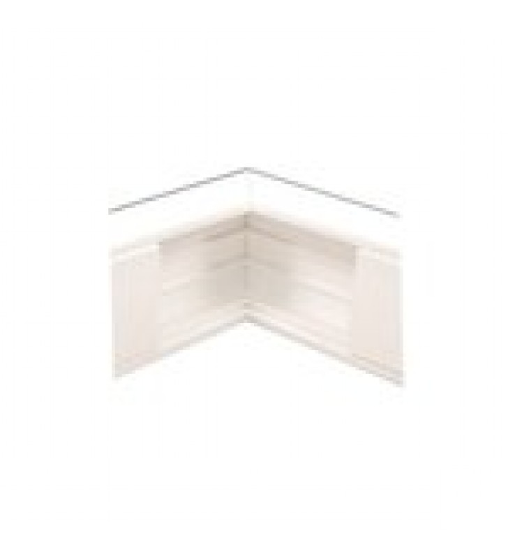 ESQUINERO INTERIOR EN COLOR BLANCO DE PVC AUTO EXTINGUIBLE, PARA CANALETA TEK100 (5576-11100)