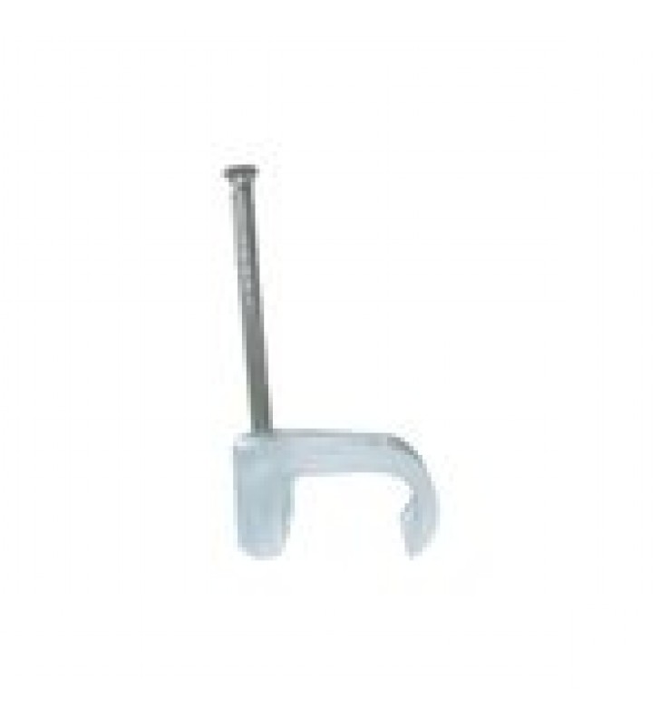GRAPA PARA CABLE PLANO DE 6MM COLOR TRANSPARENTE (100PZS) (3210-00100)