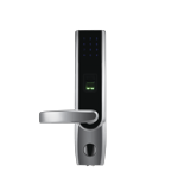 CERRADURA AUTONOMA IZQUIERDA BLUETOOTH DE HUELLA DIGITAL, TARJETA DE PROXIMIDAD Y CONTRASENA / APP ZKSMARKEY