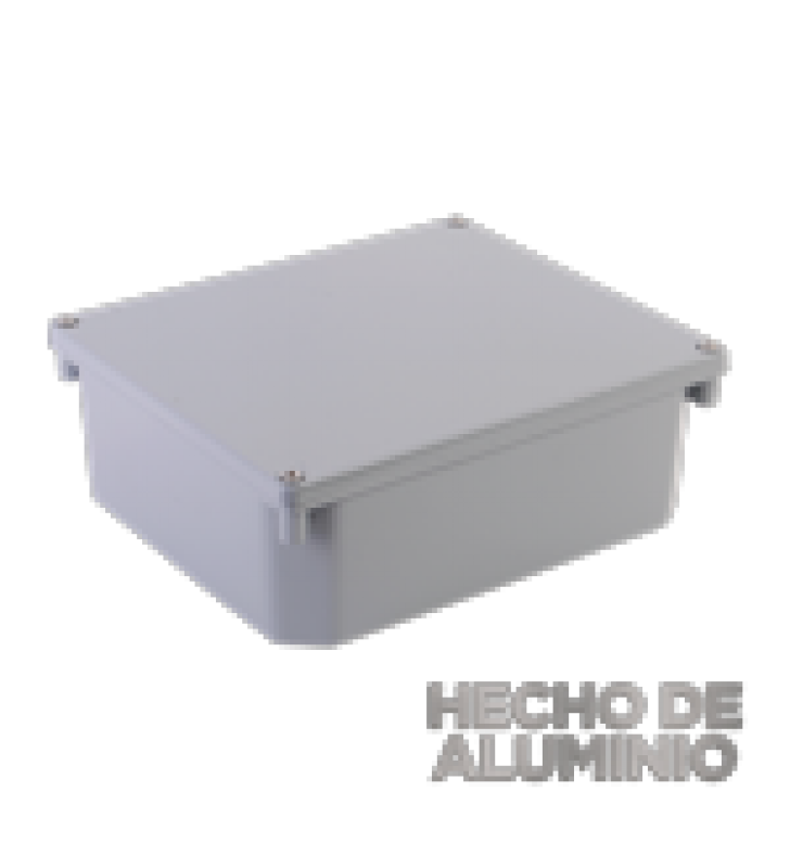 GABINETE DE ALUMINIO PARA EXTERIOR (IP66) DE 252 X 215 X 91 MM CIERRE POR TORNILLOS.
