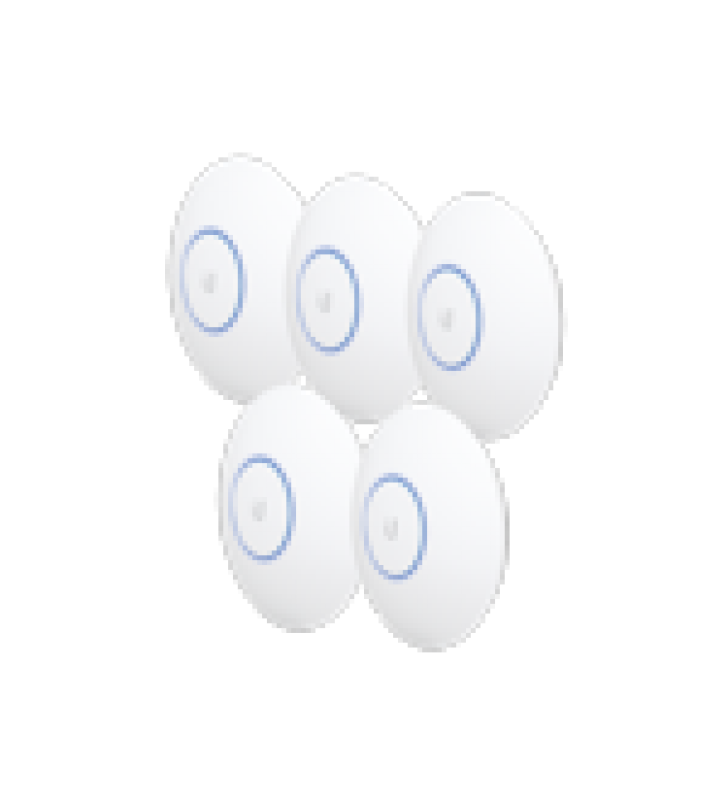 PAQUETE DE 5 ACCESS POINT UNIFI HD 802.11AC WAVE 2 MU-MIMO 4X4 PARA ALTA DENSIDAD DE USUARIOS, HASTA 500 USUARIOS WIFI (SIN POES)