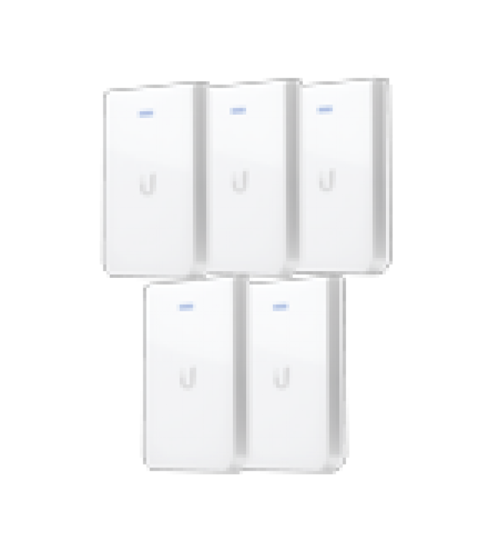 5 ACCESS POINT UNIFI DOBLE BANDA, COBERTURA 180?, MIMO 2X2 DE PARED PARA HABITACIONES DE HOTEL.