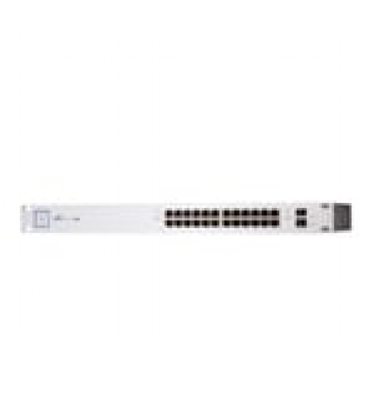 SWITCH POE UNIFI CAPA 2 ADMINISTRABLE DE 26 PUERTOS GIGABIT (24 ETH POE Y 2 SFP) 802.3 AF/AT, 500 WATTS, THROUGHPUT DE 38.69 MPPS